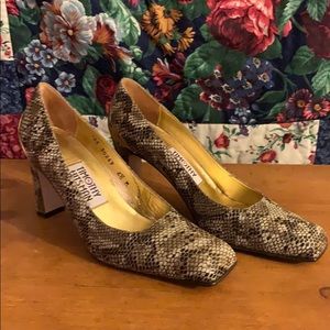 Timothy Hitsman Snakeskin size 6.5 Heels